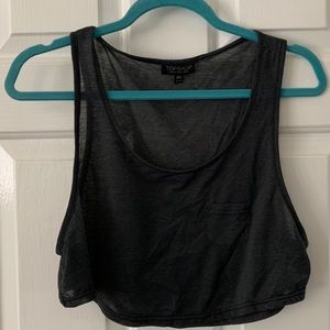 Topshop Cropped Muscle Tank